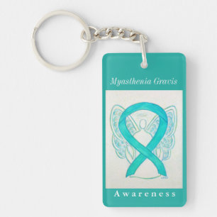 Porte-clés Myasthenia Gravis Sensibilisation Ruban Angel Port