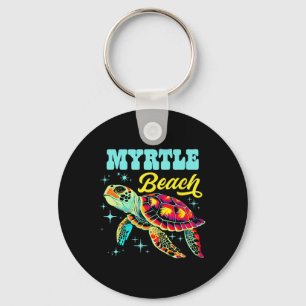 Porte-clés Myrtle Beach Sc Artistique Tortue de mer Rétro