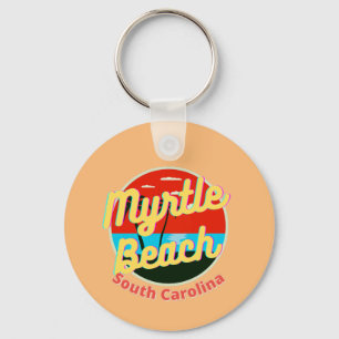 Porte-clés Myrtle Beach South Carolina Retro Sunset