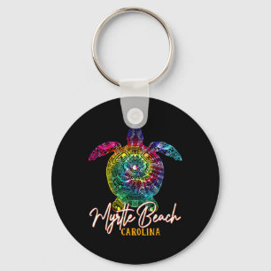 Porte-clés Myrtle Beach Tie Dye Tortue de mer Carolina Famill