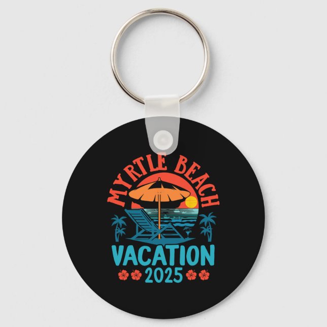 Porte-clés Myrtle Beach Vacation 2025 Souvenir Correspondant  (Recto)