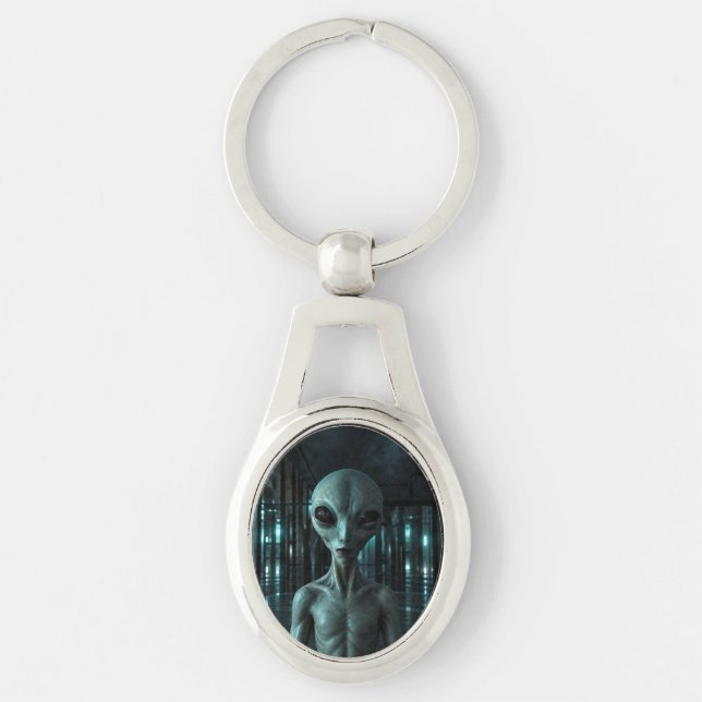 Porte-clés Mysterious Grey Alien (Devant)