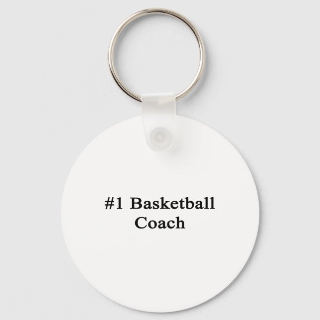 Porte-clés N° 1 entraîneur de basket-ball (Recto)