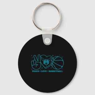 Porte-clés N Charlotte Hornets Paix Amour Crâne 