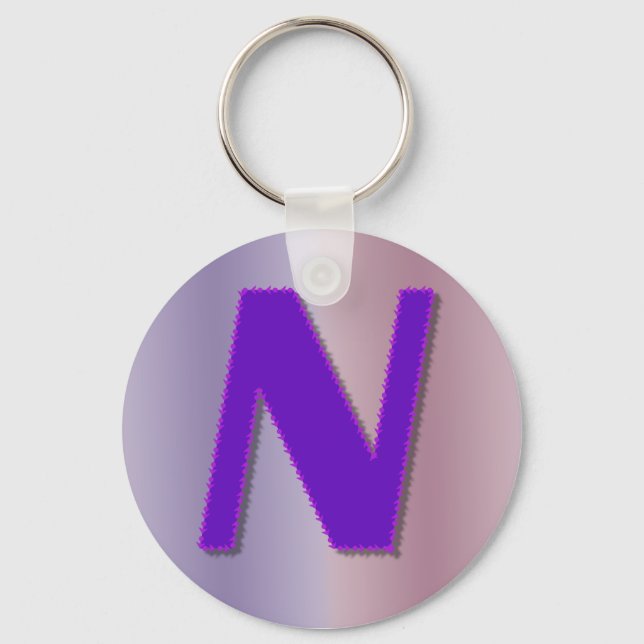 Porte-clés N monogramme violet (Recto)