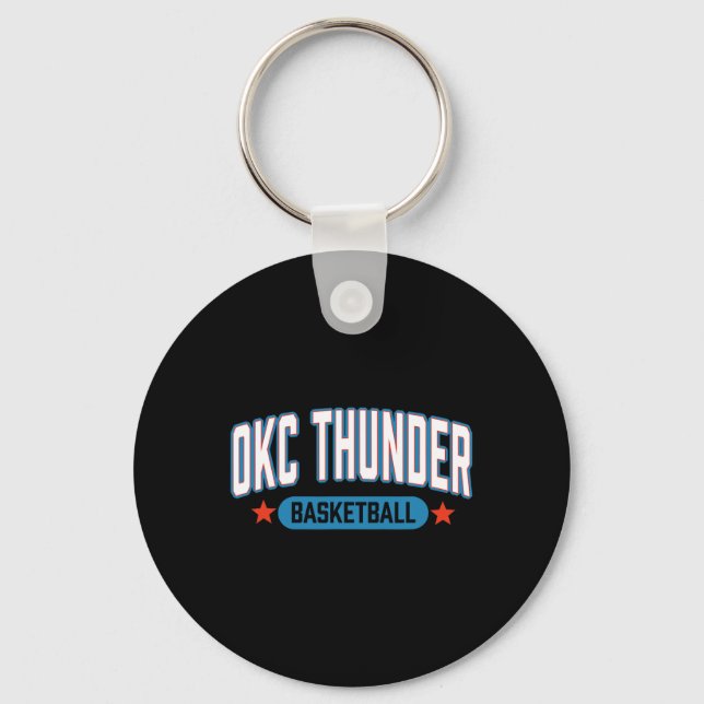 Porte-clés N Oklahoma City Thunder Sketll Americana  (Recto)