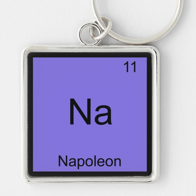 Porte-clés Na - Napoléon Funny Chimie Élément Symbole Tee (Devant)