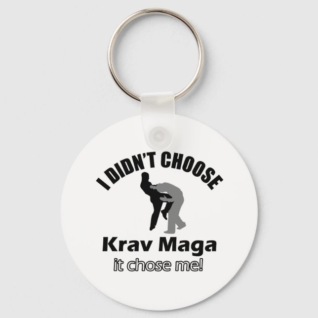 Porte-clés N'a pas choisi krav maga (Recto)