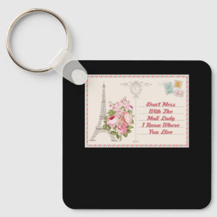 Porte-clés N'A Pas Mess Avec Mail Lady Carrier Mailwoman Post