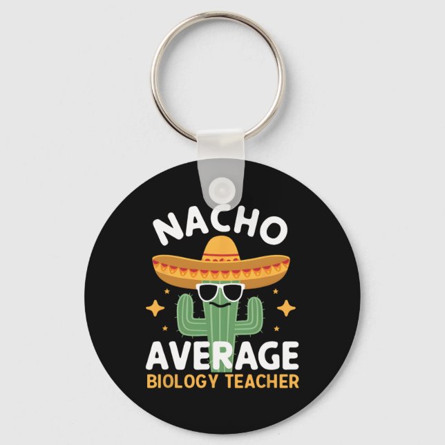 Porte-clés Nacho Enseignant en biologie moyenne Cinco De Mayo (Recto)