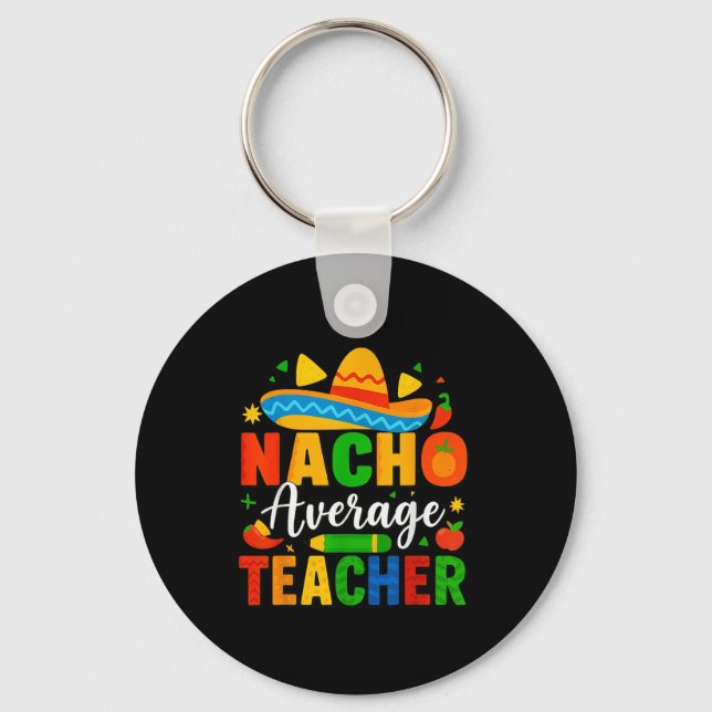 Porte-clés Nacho Enseignant moyen Apple Cinco De Mayo Enseign (Recto)