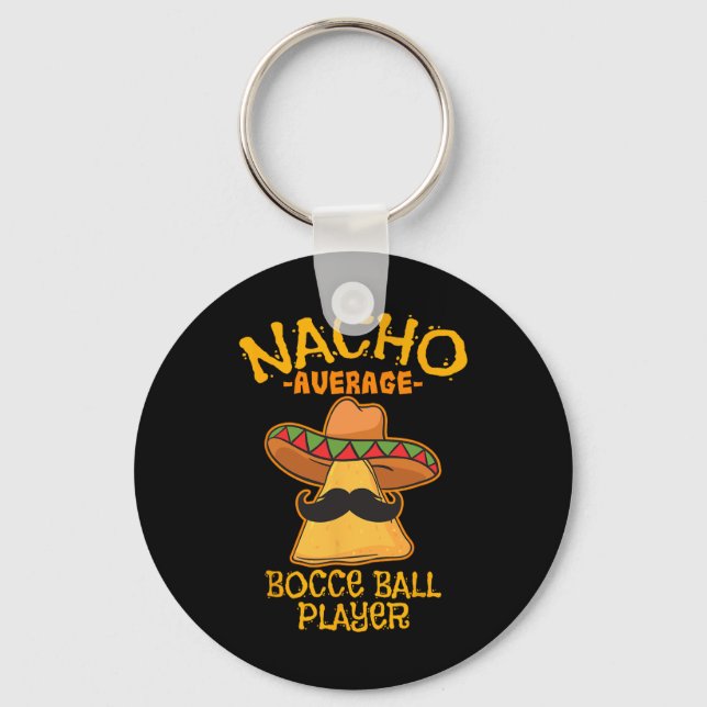 Porte-clés Nacho Moyenne Bocce Joueur Cinco De Mayo Mexi (Recto)
