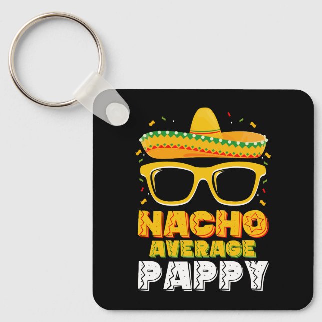 Porte-clés Nacho Moyenne Pappy Papa Famille Cinco De Mayo (Recto)