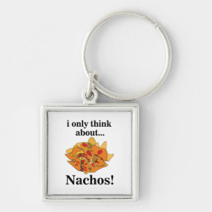 Porte-clés Nachos Food Je Ne Pense Qu'Aux Nachos