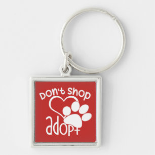 Porte-clés N'adoptez Pas Acheter Chiot Chiens Sauvetage Adopt