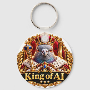 Porte-clés NAGIPI AI Roi de l'AI Couronné Pigeon Royal