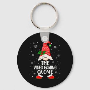 Porte-clés Nain de jeu vidéo drôle de Noël de famille assorti