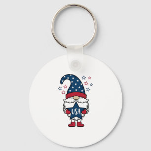 Porte-clés Nain Patriote USA Étoile Vectorielle Conception de