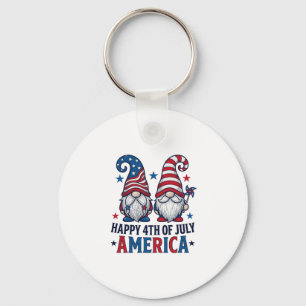 Porte-clés Nains Patriotiques Bonne Fête du 4 Juillet America