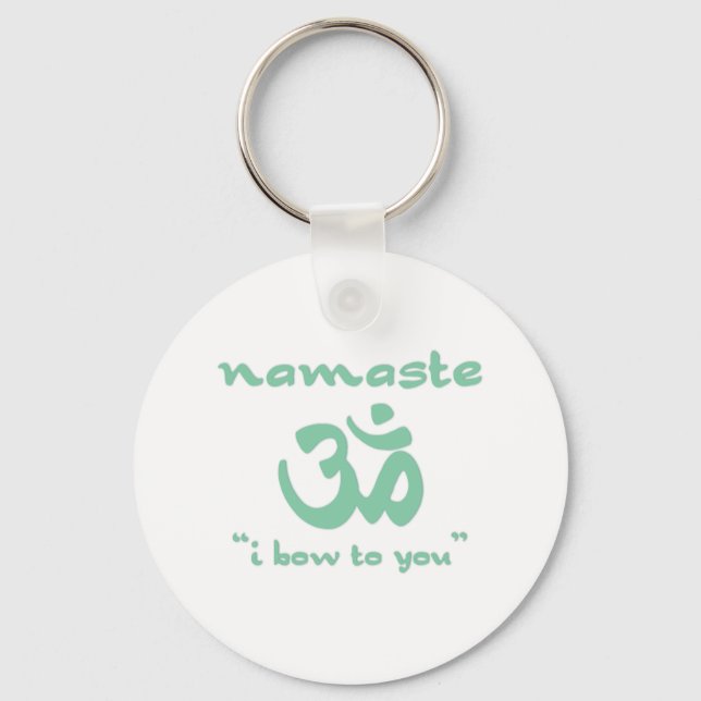 Porte-clés Namaste - Je vous salue (en vert) (Recto)