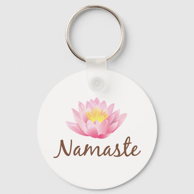 Porte-clés Namaste Lotus Flower Yoga (Recto)