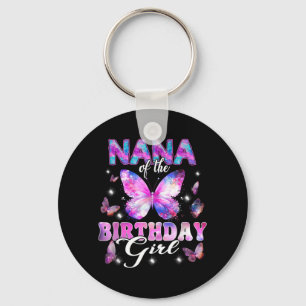 Porte-clés Nana de la famille papillon de la fille d'annivers