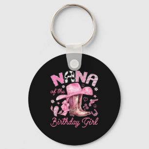 Porte-clés Nana de la fille d'anniversaire vacher ouest rose