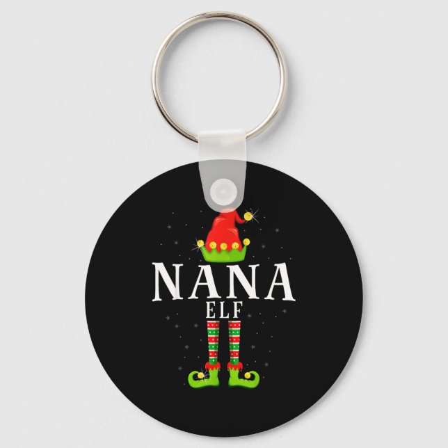 Porte-clés Nana Elf Christmas Matching Xmas Pajama  (Recto)