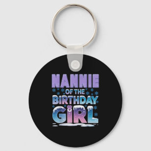 Porte-clés Nannie De L'Anniversaire Fille Snowflakes Thématiq