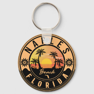 Porte-clés Naples Florida Beach Retro Sunset Souvenirs