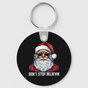 Porte-clés N'arrêtez pas Believin Père Noël Fun Christmas Boy