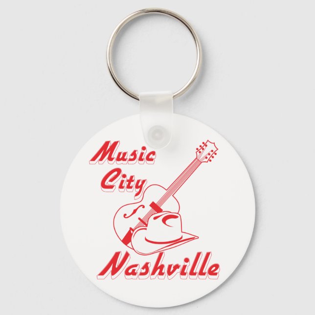 Porte-clés Nashville. Ville de musique (Recto)