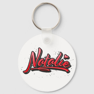 Porte-clés Natalie red Heart Graffiti Schlüsselanhänger