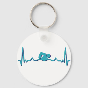Porte-clés Natation Lifeline et Hearbeat Funny Swimmer