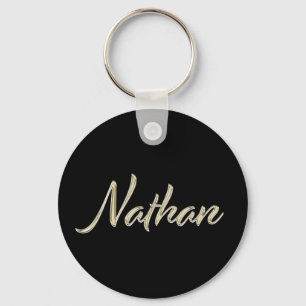 Porte-clés Nathan Name whitegold Button