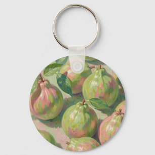 Porte-clés Nature morte à la goyave verte rose