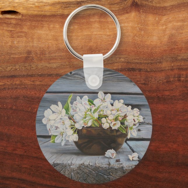 Porte-clés Nature morte Apple Blossom – Impression d'art orig (Recto)