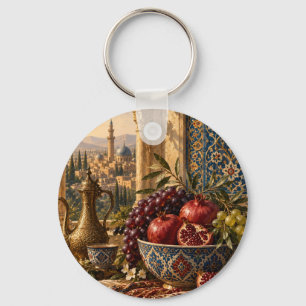 Porte-clés Nature morte aux olives et grenades Iznik ottomane