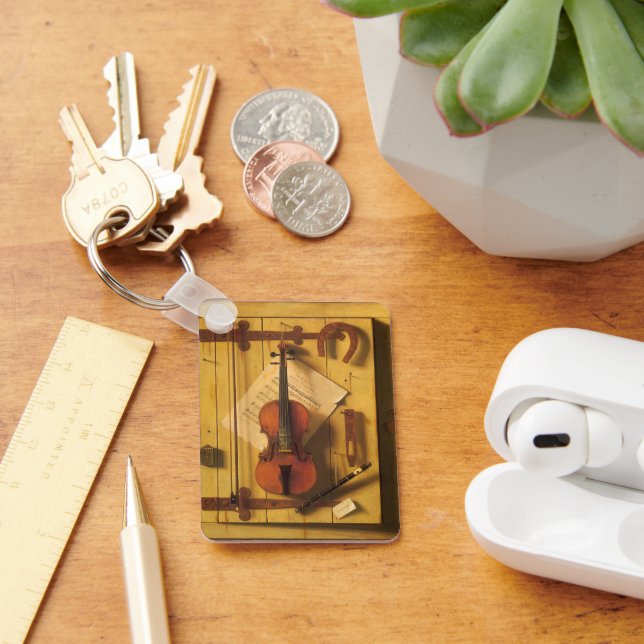Porte-clés Nature morte violon et partitions de William Harne (Bureau)