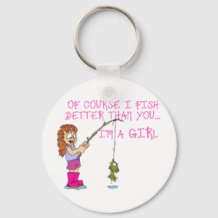 Porte-clés Naturellement je pêche mieux que vous…