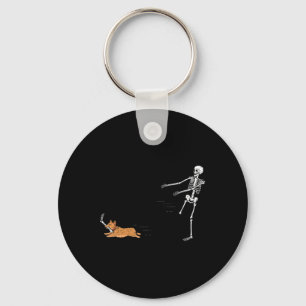 Porte-clés Naughty Corgi Chien Fun Skeleton Halloween