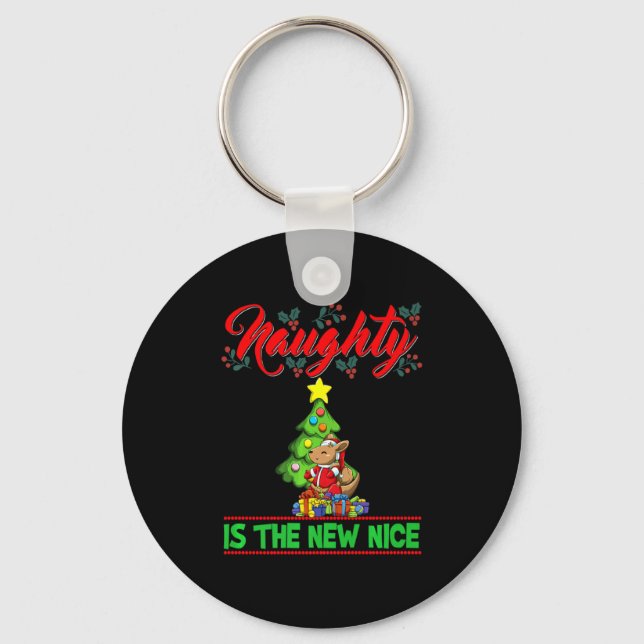 Porte-clés Naughty Is The New Nice Christmas Santa Xmas Premi (Recto)