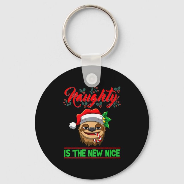 Porte-clés Naughty Is The New Nice Christmas Santa Xmas Premi (Recto)