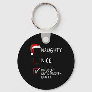 Porte-clés Naughty Nice Innocent Jusqu'À La Coupable Noël Hom