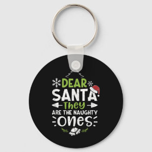 Porte-clés Naughty Ou Nice Cher Père Noël Ils Sont Naughty -