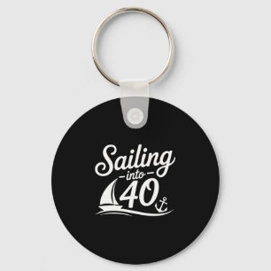 Porte-clés Naviguer dans une croisière d'anniversaire de 40 a