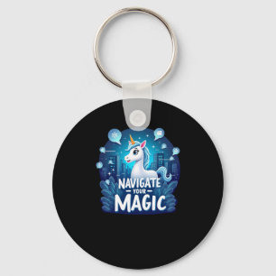 Porte-clés Naviguez sur votre chevalet à licorne magique