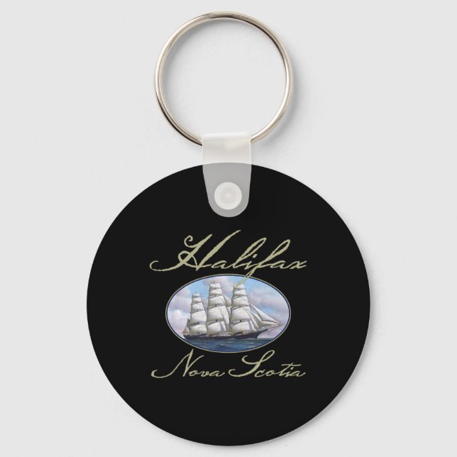 Porte-clés Navire Clipper de Halifax Nouvelle-Écosse  (Recto)