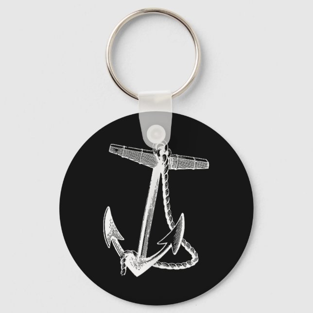 Porte-clés Navires nautiques Ancre Voile Naval  (Recto)