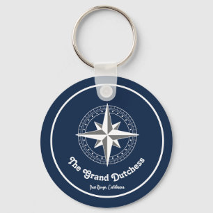 Porte-clés Navy Blue Nautical Welcome À propos de Custom Boat